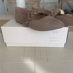 LC Lauren Conrad Women's Brown Braided Flats